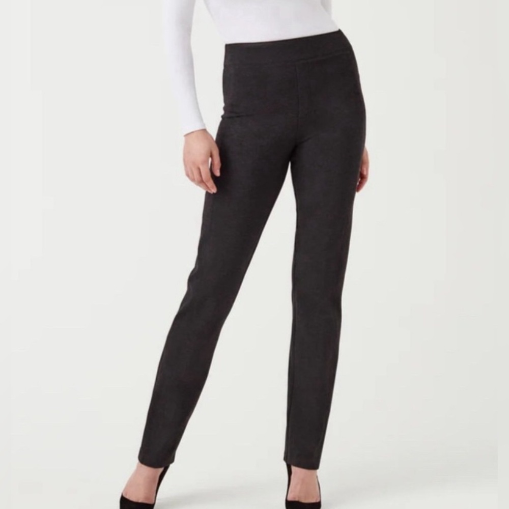 Spanx The Perfect Pant, Slim Straight Heathered Gray Small